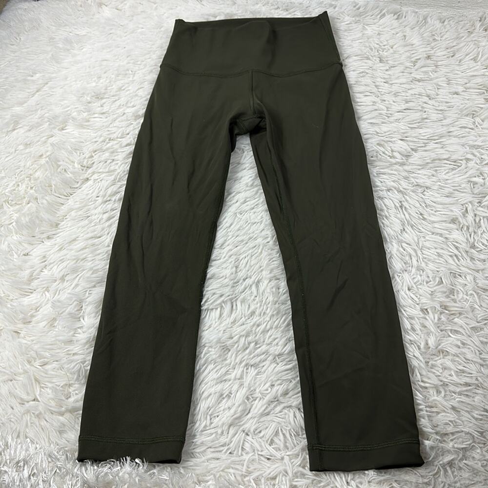 Lululemon Wunder Under Crop (Hi-Rise) *Full-On Luxtreme 21" Dark Olive